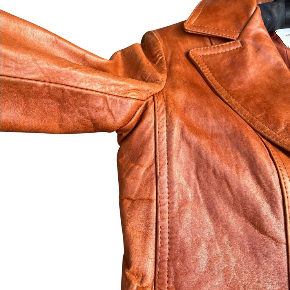 Sheep Mate’s Leather Jacket Vintage 70s Disco retro - Picture 8 of 14